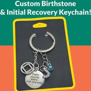 NA Narcotics Anonymous tree of life, gold live your dream keychain! Free goodie